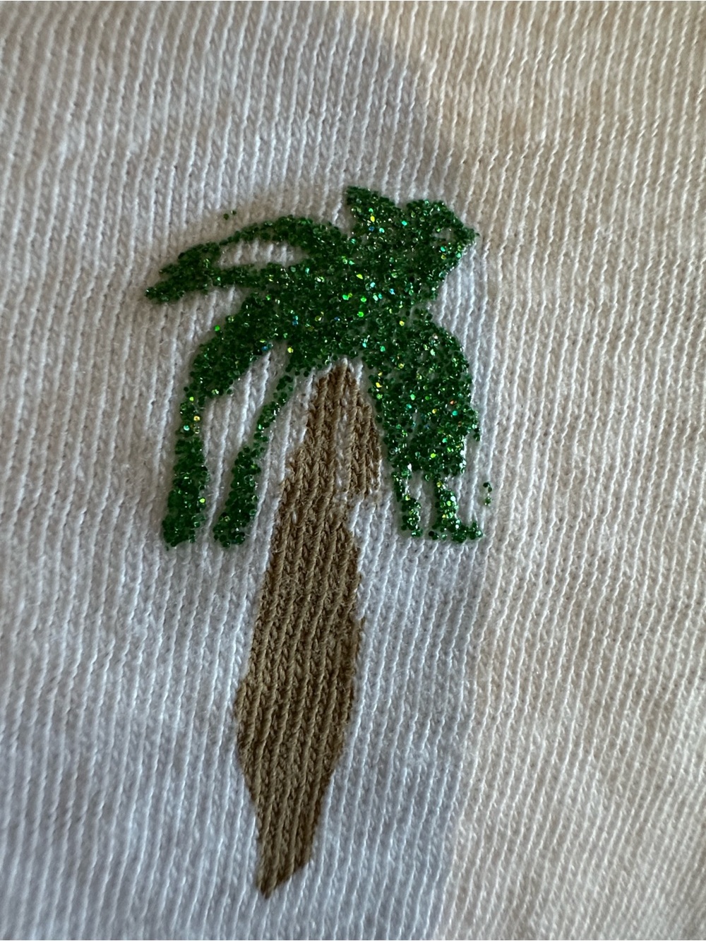 J. Crew White Tee with Palm Tree Grid - Picture 7 of 7
